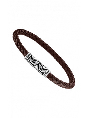 Pulsera Lotus Style Dark Style cuero