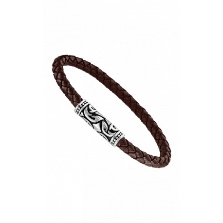 Pulsera Lotus Style Dark Style cuero