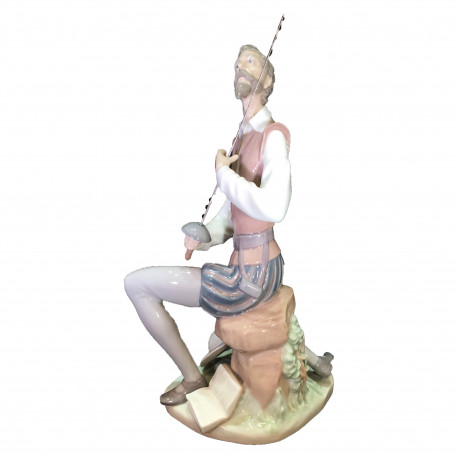 Figura Porcelana LLadro D. Quijote Declamando
