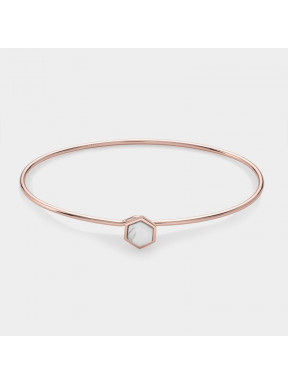 PULSERA RIGIDA CLUSE- HEXÀGONO ROSA, MÁRMOL IDYLLE