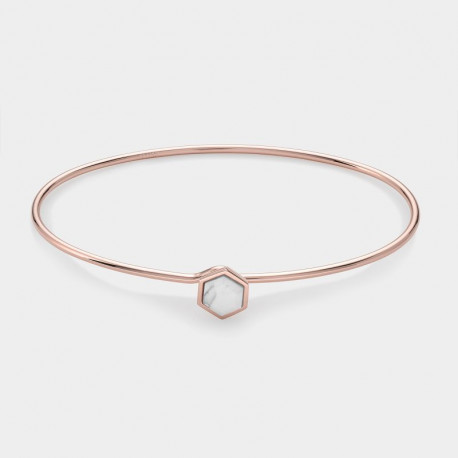 PULSERA RIGIDA CLUSE- HEXÀGONO ROSA, MÁRMOL IDYLLE