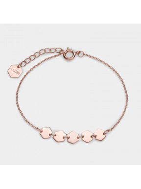 PULSERA ROSADA 5 HEXÁGONOS CLUSE