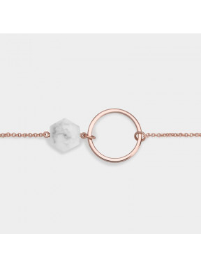 PULSERA ROSA, HEXÁGONA MÁRMOL IDYLLE 