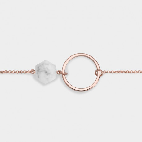 PULSERA ROSA, HEXÁGONA MÁRMOL IDYLLE 