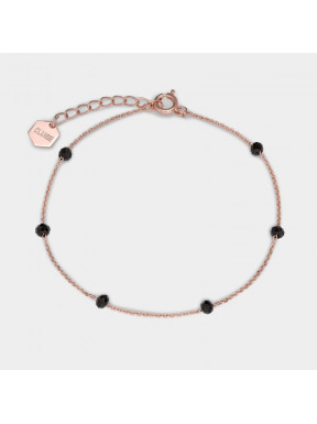 PULSERA ROSA, CRISTAL NEGRO ESSENTIELLE