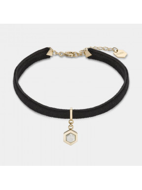 PULSERA CLUSE- ORO, TERCIOPELO NEGRO AMOURETTE