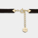 PULSERA CLUSE- ORO, TERCIOPELO NEGRO AMOURETTE