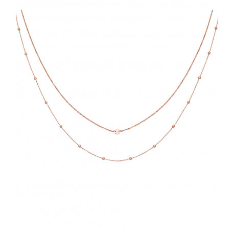 CLUSE- COLLAR DOBLE ROSADO HEXÁGONOS