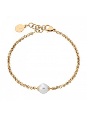 Pulsera Dorada con perla: Majorica