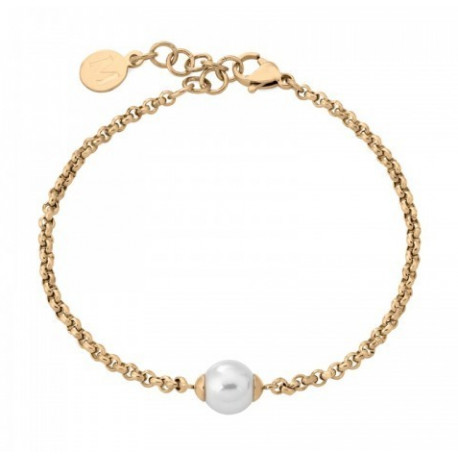 Pulsera Dorada con perla: Majorica